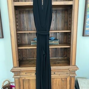 White House Black Market Black Wide Leg Jumpsuit